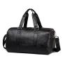 High Quality Custom Private Label Leather Travel Bag Men valise de voyage Duffel Handbag with Shoe Compartment