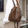 New Mini Backpack Women Casual  Leather Shoulder Bag For Teenage Girls Multi-Function Small Female Ladies School Backpack