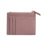 fashion rfid minimalist pu leather card holder wallet thin zipper keychain wallet card holder