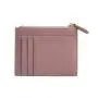 fashion rfid minimalist pu leather card holder wallet thin zipper keychain wallet card holder