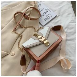Female New Korean Tide Small Bag Fashion Simple Collision Colour Small Square Shoulder Bag Single Shoulder Crossbody Bag