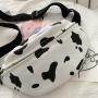 Trendy Fashion Cow Color Sports Student Shoulder Messenger Bag Custom Canvas Waist Bag