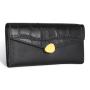 Factory wholesale leather women wallet button women wallet card holder leather long wallet