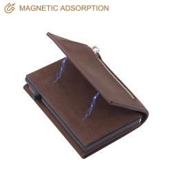 Pop Up Wallet Aluminum Card Holder Metal RFID Blocking Slim Card Holders Card Case Credit ID Wallet