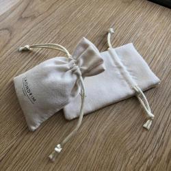 Custom Logo Suede Jewelry Packaging Pouch Bag Suede Packaging Jewellery Bag