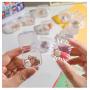 SN025 Mini Jewelry Storage Box Transparent Small Square Pill Storage Container Storage Box for Jewelry Earplug Battery