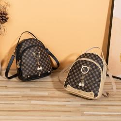 Flower material mini leather backpack for woman hot selling small backpack for women wholesale versatile female bag schoolbag