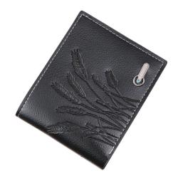 Men's Multi-Card Cross-Border Embossed Wallet Short Horizontal Business Leisure Coin Purse with Waterproof Feature