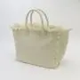 Keymay Popular RTS Stock Canvas Fringe Tote Bag Canvas Beach Big Bag Luxury Travel Bag Fashion Tote Private Label Handbags