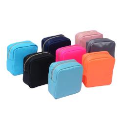 Eco-friendly Waterproof  Small Cosmetic Bag Zipper Closure Best Bride maid Gift Pouches Nylon Custom Makeup Bag