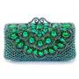New Elegant Shiny Crossbody Crystal Bag Handmade Rhinestone Bag Green Luxury New Year Evening Bags Clutches For Women Purse