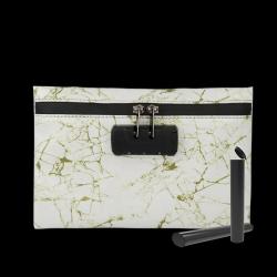 Marbling Pouch Bag Custom Odor Proof Lockable Stash Case Travel Carbon Lined Marble Smell Proof Bag