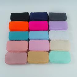 Free Shipping  USA Warehouse Wholesale Stock Multi Colors Waterproof Nylon Cosmetic Bag Clear PVC Pouch Women Fanny Pack