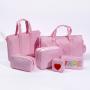 RTS New Products Bright Waterproof  Nylon Women Pink Tote Bag Fashion Ladies Hand Bags Luxury Reusable Shopping Bag