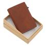 Customized Crazy Horse Aluminium Wallet Genuine Leather Aluminum Alloy Card Holder Pop Up Wallet