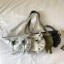 New Hip Hop Men's Waist Bag Rivet Sequins Silver Waterproof Messenger Bag Women's Unisex Waist Bag