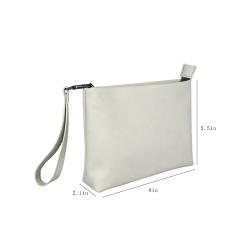 Pure Milky Ivory White Secure Smell-Proof Pouch with Combo Lock for Your Valuables and Accessories
