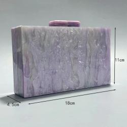 Custom Fashion  Pearlescent Acrylic  Chain Female  Box Clutches Evening Luxury acrylic Evening Clutch