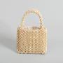 Summer Designer Women Handbags Wooden Bead Purse Ladies Casual Shoulder Crossbody Handbags Bucket Clutch Bag Wholesale