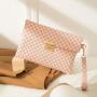 Women's 2024 New Circle Flower Material Square Lock Handle Bag Small Square Leisure Phone Bag Fashionable Gift Foreign Trade