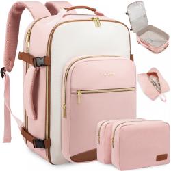 New Waterproof TSA-friendly Travel Essentials Bag with 3 Packing Cubes Toiletries 40L Large Travel laptop Backpack for Women Men