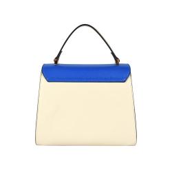 2021 Stylish Stitching Color Custom Genuine Leather Shoulder Bag Creative Design Vegan Leather Handbag