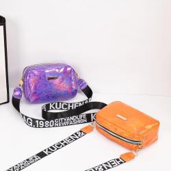 Printed shoulder strap crossbody bag new 2024 ladies fashion pu leather small bag wholesale glossy camera bag