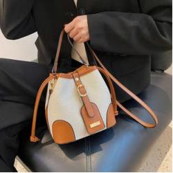 ZR686 Women's Bags Fashion PU Girl Retro Small Square Bag Simple Button Shoulder Lady Crossbody Phone Bucket Bag Female Party
