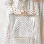 Fashion Acrylic Handbag Display Box Clear Purse Transparent Chain Evening Resin Clutch Cute Canvas Lady Bag Polyester Shell 400g