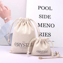 Eco-Friendly Canvas Dust Shoe Packing Pouch Custom Logo Printing Cotton Canvas Gift Shopping Bag
