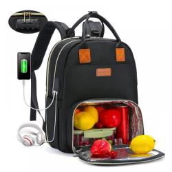 Lovevook 2022 Insulated Cooler Backpack with Lock Laptop Backpack Lunch Box Bag Mens School Travel Picnic Backpack for Women