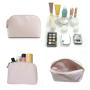 2024 New makeup bag high-end texture leather shell clutch bag travel portable finishing and storage makeup bag