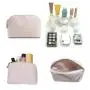 2024 New makeup bag high-end texture leather shell clutch bag travel portable finishing and storage makeup bag