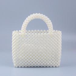 Custom design acrylic resin handmade large capacity tote bag Hot Selling fashion party wedding evening purse handbag pearl bags