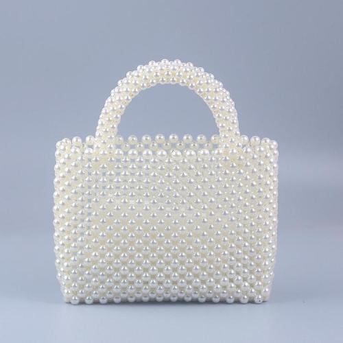 Custom design acrylic resin handmade large capacity tote bag Hot Selling fashion party wedding evening purse handbag pearl bags