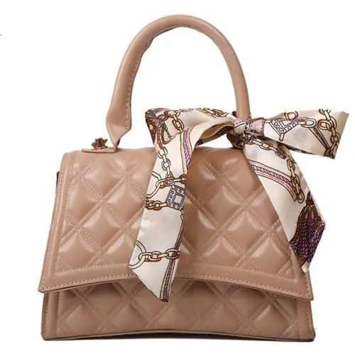 KBW537 Single Shoulder Crossbody Women Bags New Fashion Rhombus Embroidery Line Hourglass Bag Ladies Texture Silk Scarf Handbag