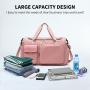 custom design leisure waterproof durable shoulder tote weekender gym sport bag with shoes storage black travel duffel bags