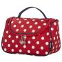 Gelory Cute Travel Makeup Bag Cute Polka Dots Handle Toiletry Bag for Girls Cosmetic Organizer