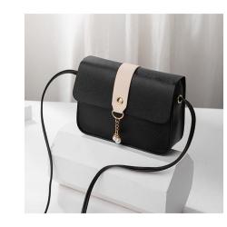 Ladies' bag, daily all-match spring and summer women's bag, color-blocking small square bag, pearl pendant bag, mobile phone bag