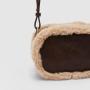2024 New Trendy Women's Large Pu Leather And Faux Fur Plush Fluffy Soft Handbags Simple Cute Square Crossbody Bags