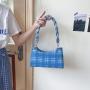 2024 Custom Check PU Leather Shoulder Underarm Bag For Fashion Women Ladies