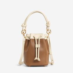 High Quality Custom Women Bags Fashion Crossbody Bag Designer Leather Drawstring Women Portable Bucket Bag Pu Bucket Handbag