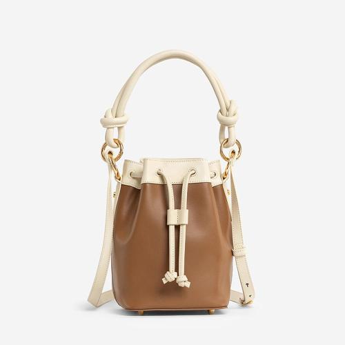 High Quality Custom Women Bags Fashion Crossbody Bag Designer Leather Drawstring Women Portable Bucket Bag Pu Bucket Handbag