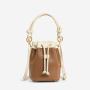 High Quality Custom Women Bags Fashion Crossbody Bag Designer Leather Drawstring Women Portable Bucket Bag Pu Bucket Handbag