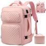 Custom Portable School Work Daypack With External USB Port Fits 15.6"/17.3" Computer Quilted Laptop Backpack For Women