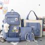 Student backpack new school bags female large capacity Korean style five sets of student schoolbag outdoor travel shoulder bags