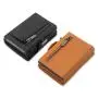 2023 customized metal card holder leather card case smart rfid aluminum card holder wallet