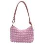 HR255 Women's Minimalist Temperament Gentle Soft Bag Nylon Pleated Underarm Bag Women's New Shoulder Crossbody Small Square Bag