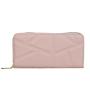 HR512 Women's PU Leather Purse New Wallet Long Fashion Handbag Embossed Geometric Pattern Zipper Wallet Clip Coin Holders