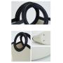 Hot Selling 2pcs Set Custom Full Stamped Logo Pu Vegan Leather Ladies Shoulder Hand Bag Women's  Shell Shape Bucket Bags